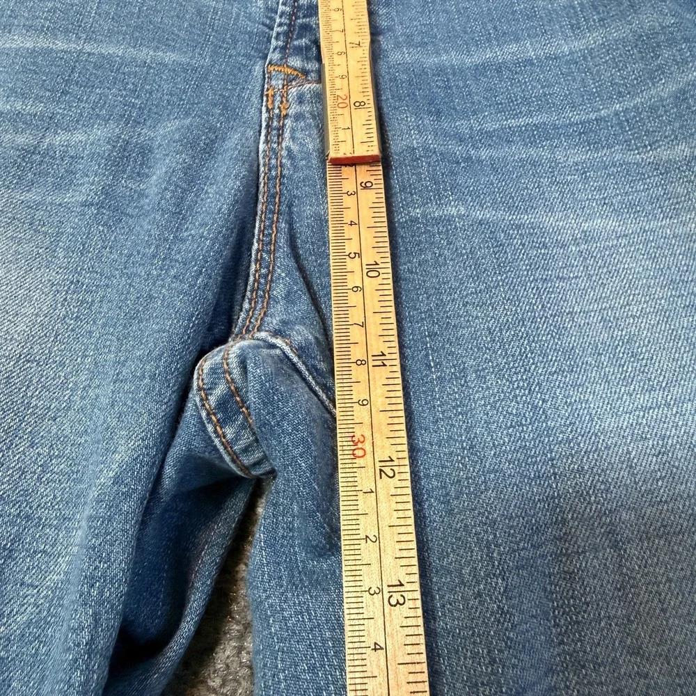 Old Navy Pants Womens 12 Blue Flare‎ Mid Rise Frayed Hem Casual Plus Size Denim